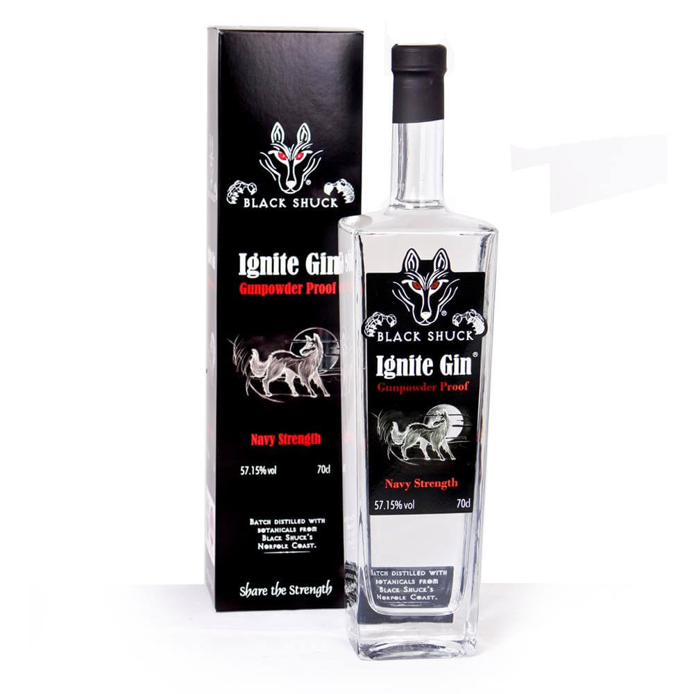 Black Shuck Ignite Navy Strength Gin 70cl
